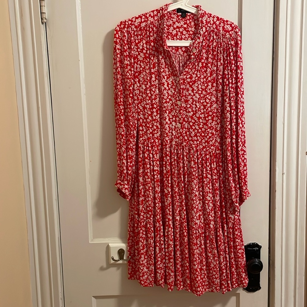 EUC poppy red J.Crew dress, size medium